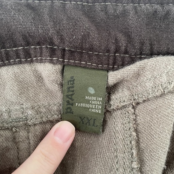 Prana Breathe Mens XXL Hemp Organic Cotton Brown Pants Outdoor Hiking Gorpcore - Picture 3 of 8